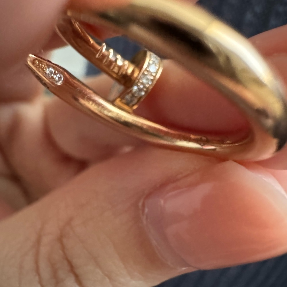 Cartier thick nail diamond ring size 50
